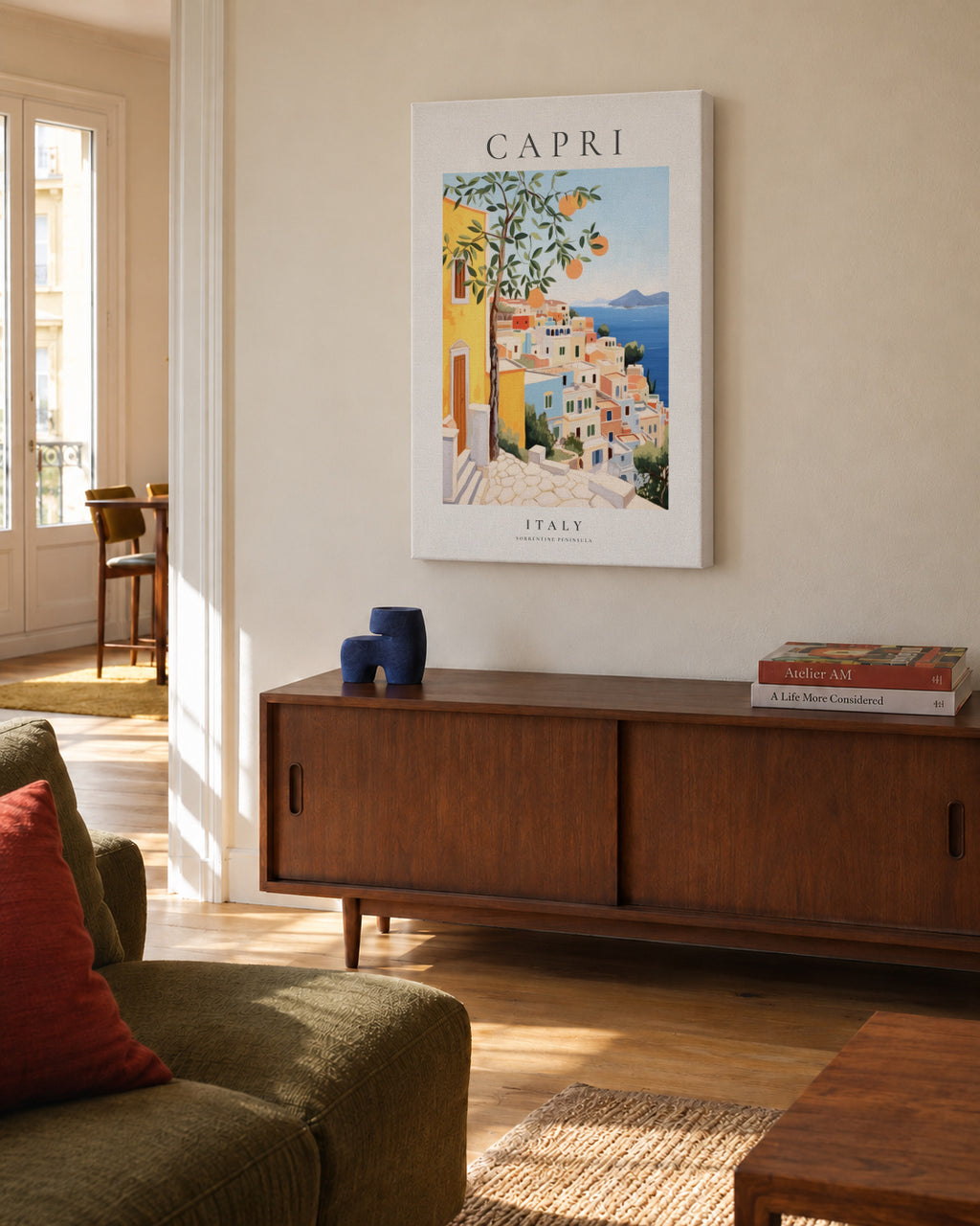 Capri, Italy - Unframed canvas in an interior