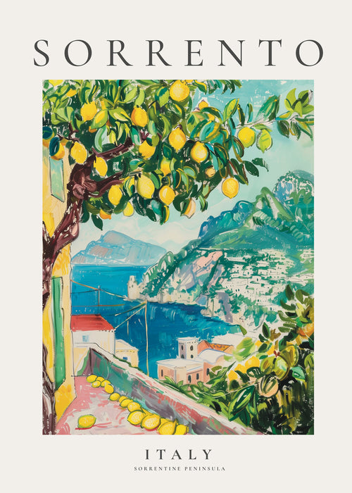 Cestovní plakát: Sorrento a citrónovník