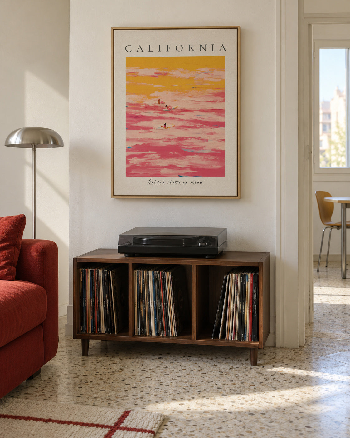 California - Framed canvas in an interior