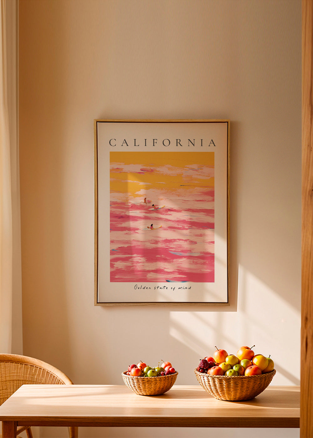Sportovní umění «California» surfaři v růžové a žluté