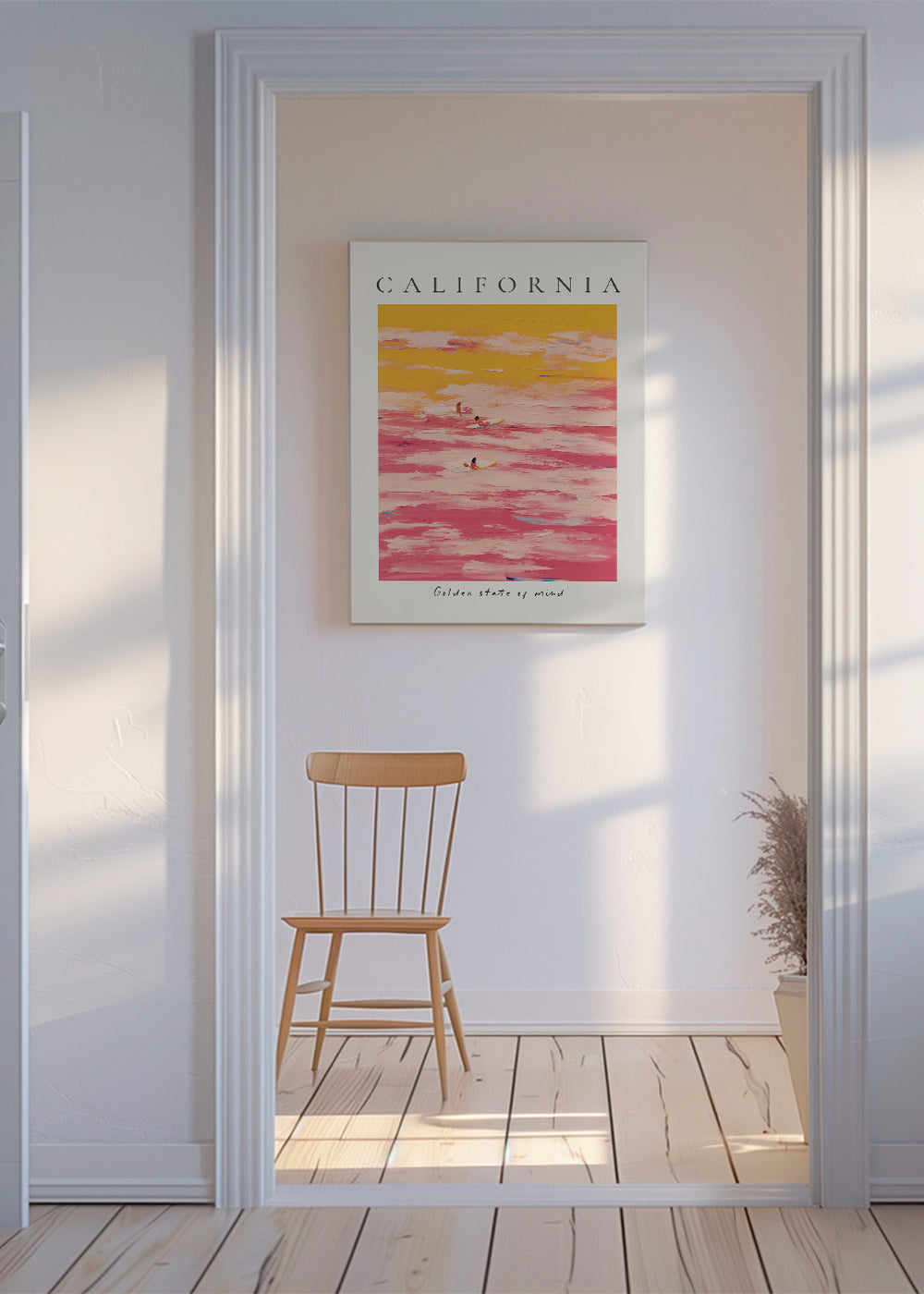 Sportovní umění «California» surfaři v růžové a žluté