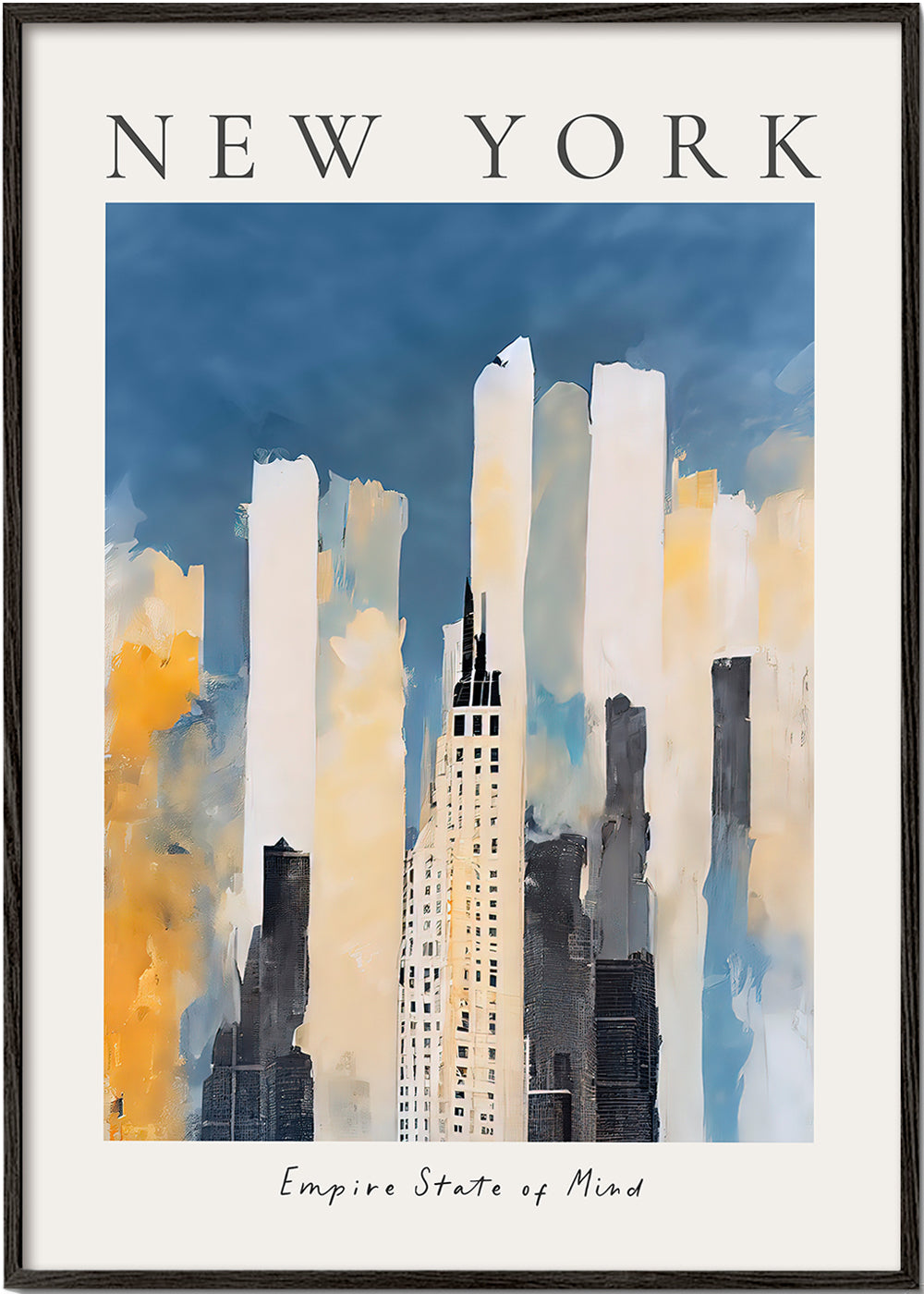 Obraz města New York panorama malířského stylu
