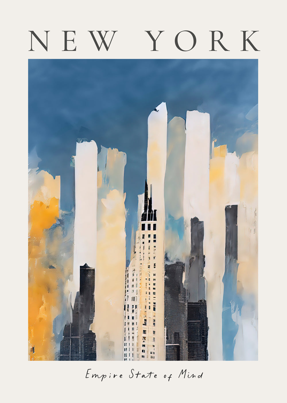Obraz města New York panorama malířského stylu