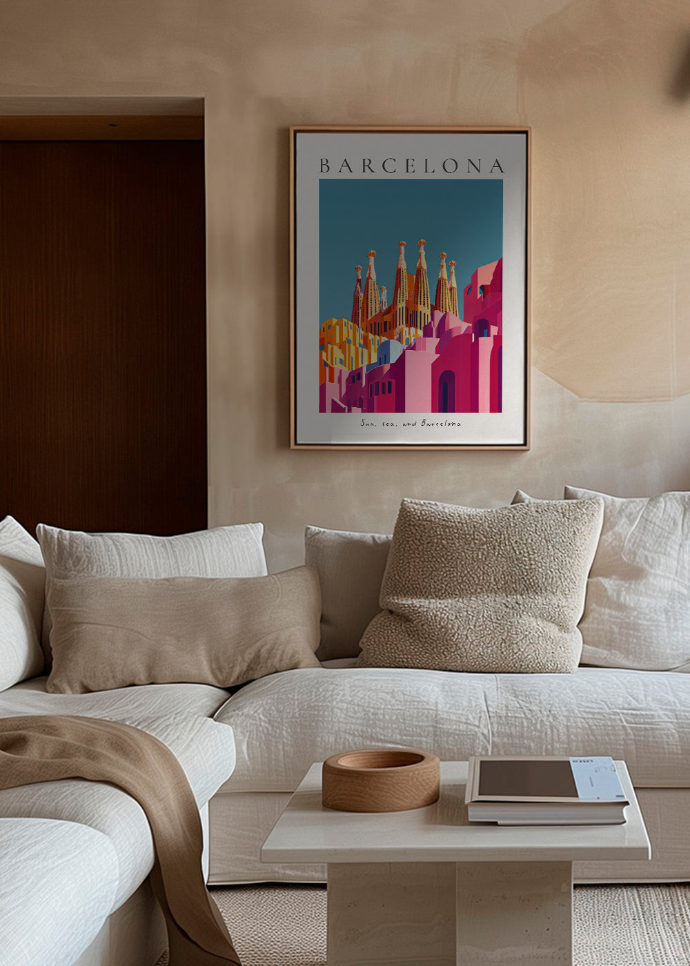 Cestovní plakát: Sagrada Familia v barvách