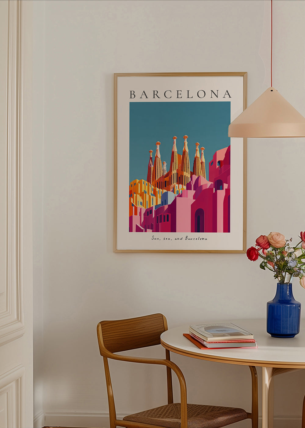 Cestovní plakát: Sagrada Familia v barvách