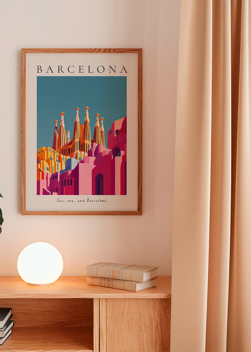 Cestovní plakát: Sagrada Familia v barvách