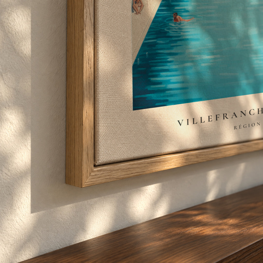 La vie en France, Côte d'Azur (French Riviera) - Framed canvas detail