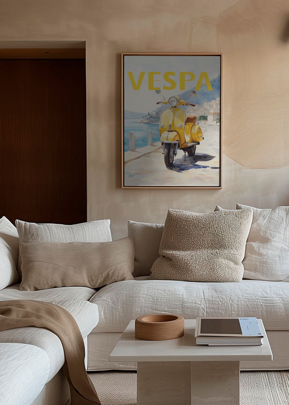 Obraz města Žlutá Vespa u moře