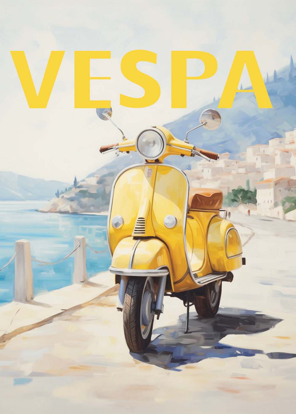 Obraz města Žlutá Vespa u moře