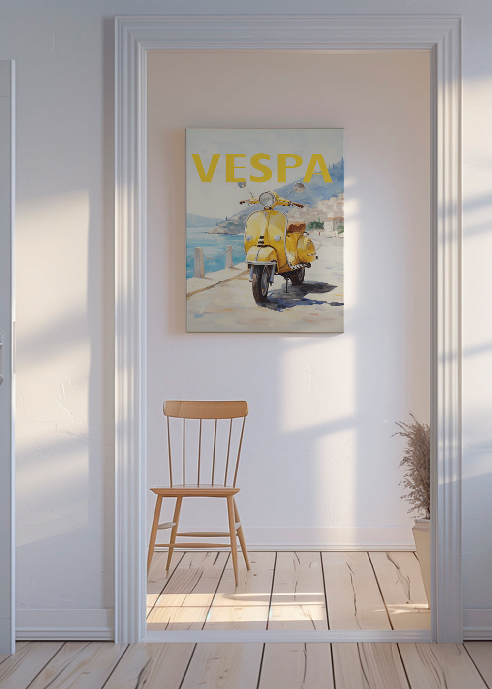 Obraz města Žlutá Vespa u moře
