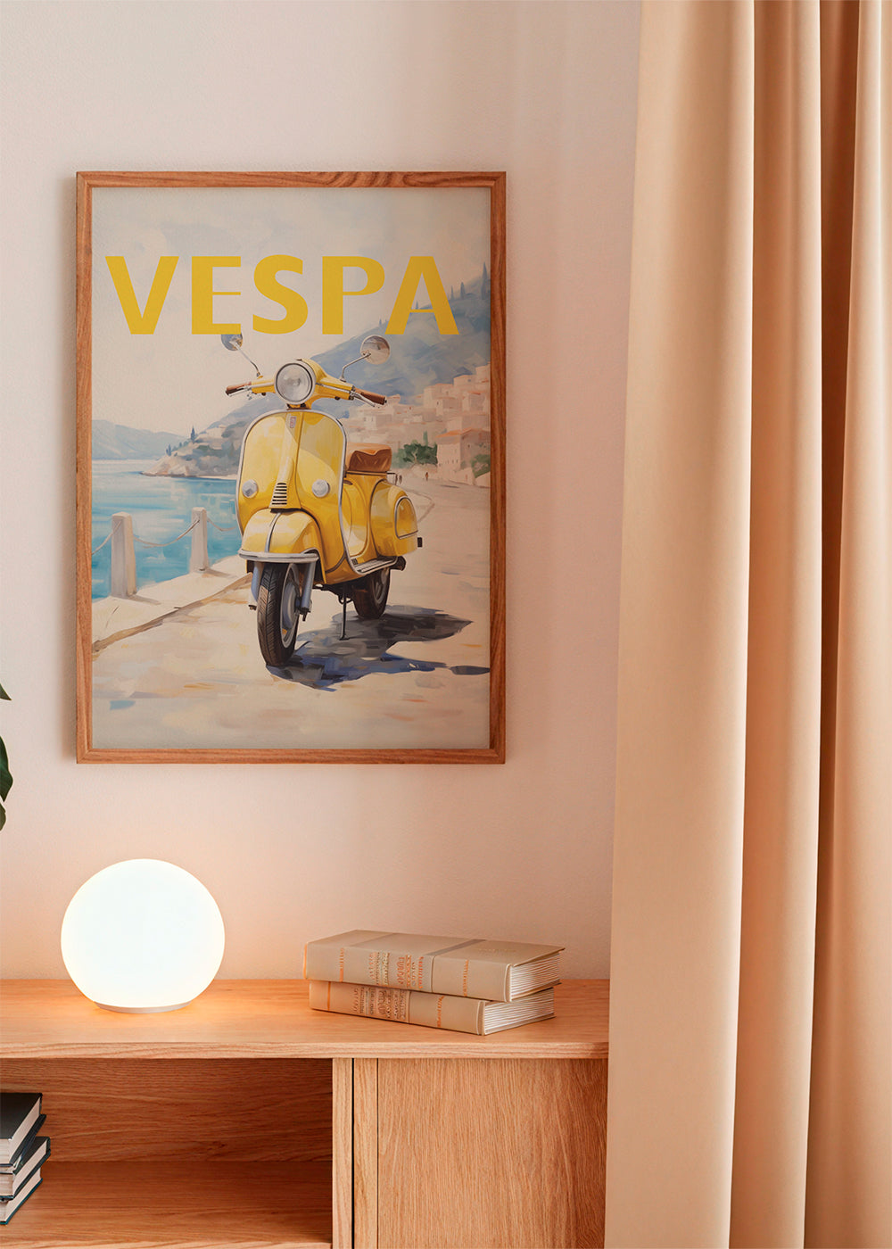 Obraz města Žlutá Vespa u moře