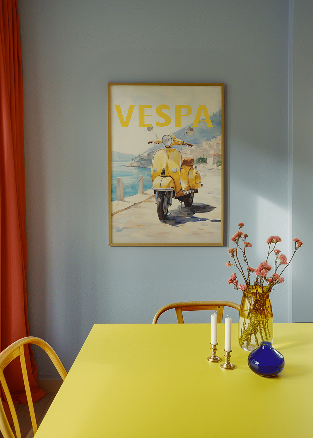 Obraz města Žlutá Vespa u moře