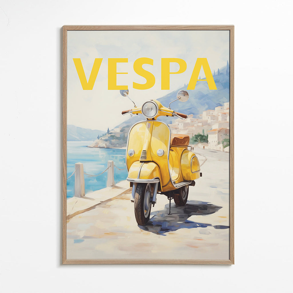 Obraz města Žlutá Vespa u moře
