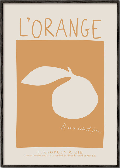 Obraz do kuchyně: oranžový minimalistický plakát