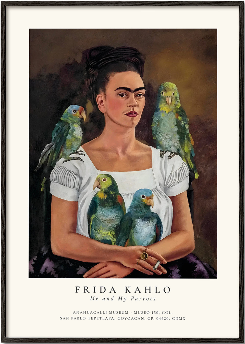 Obraz Frida Kahlo s papoušky