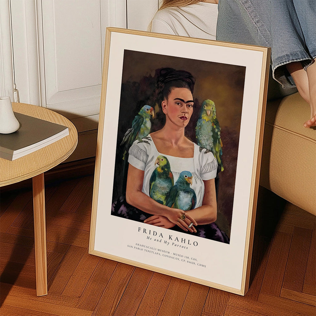 Obraz Frida Kahlo s papoušky