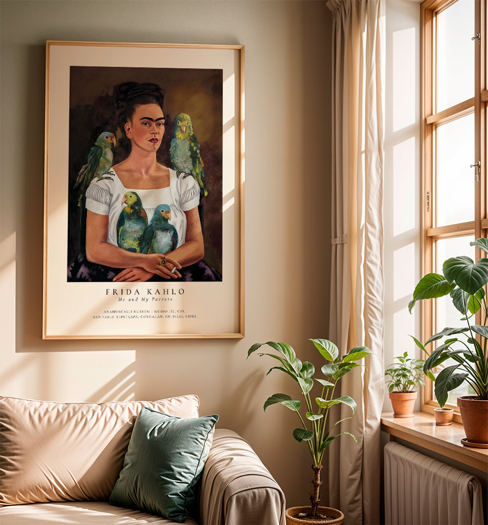 Obraz Frida Kahlo s papoušky