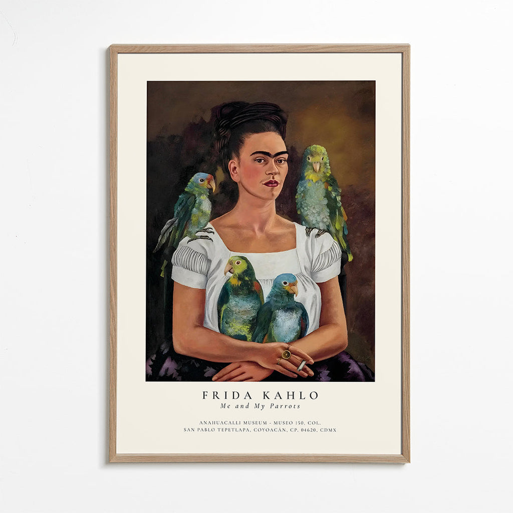 Obraz Frida Kahlo s papoušky
