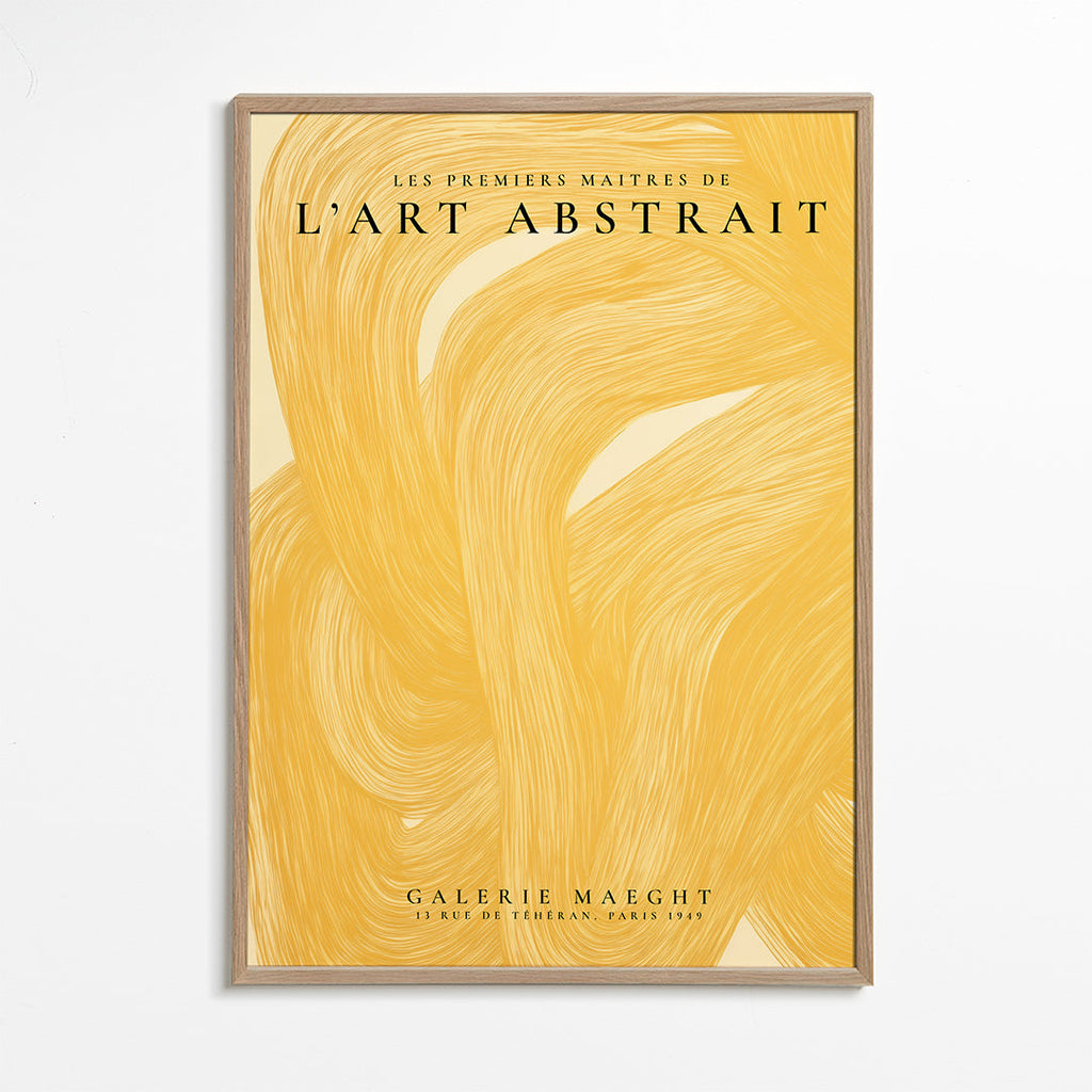 Abstrakt v žluté s plynulými tahy
