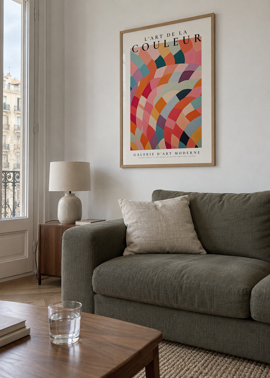 L'Art De La Couleur - Framed poster in an interior