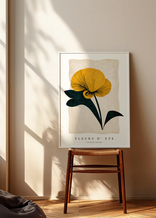 Botanický plakát žlutá azalka