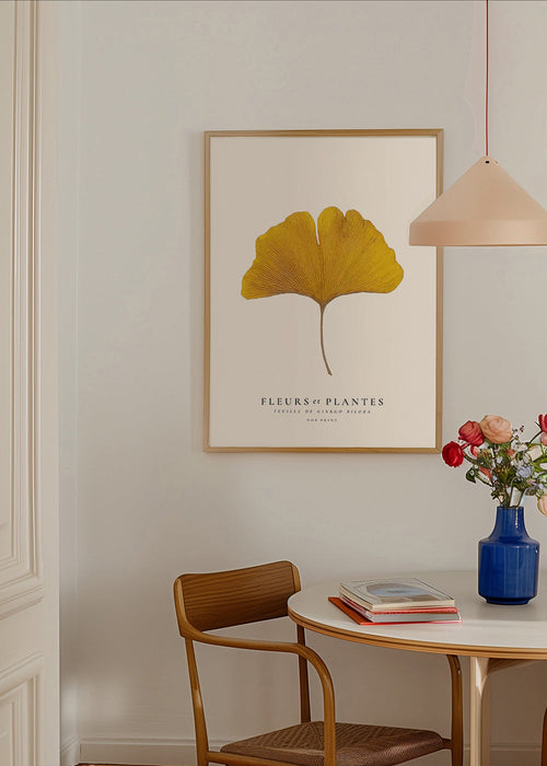 Botanický plakát | Žlutý list ginka