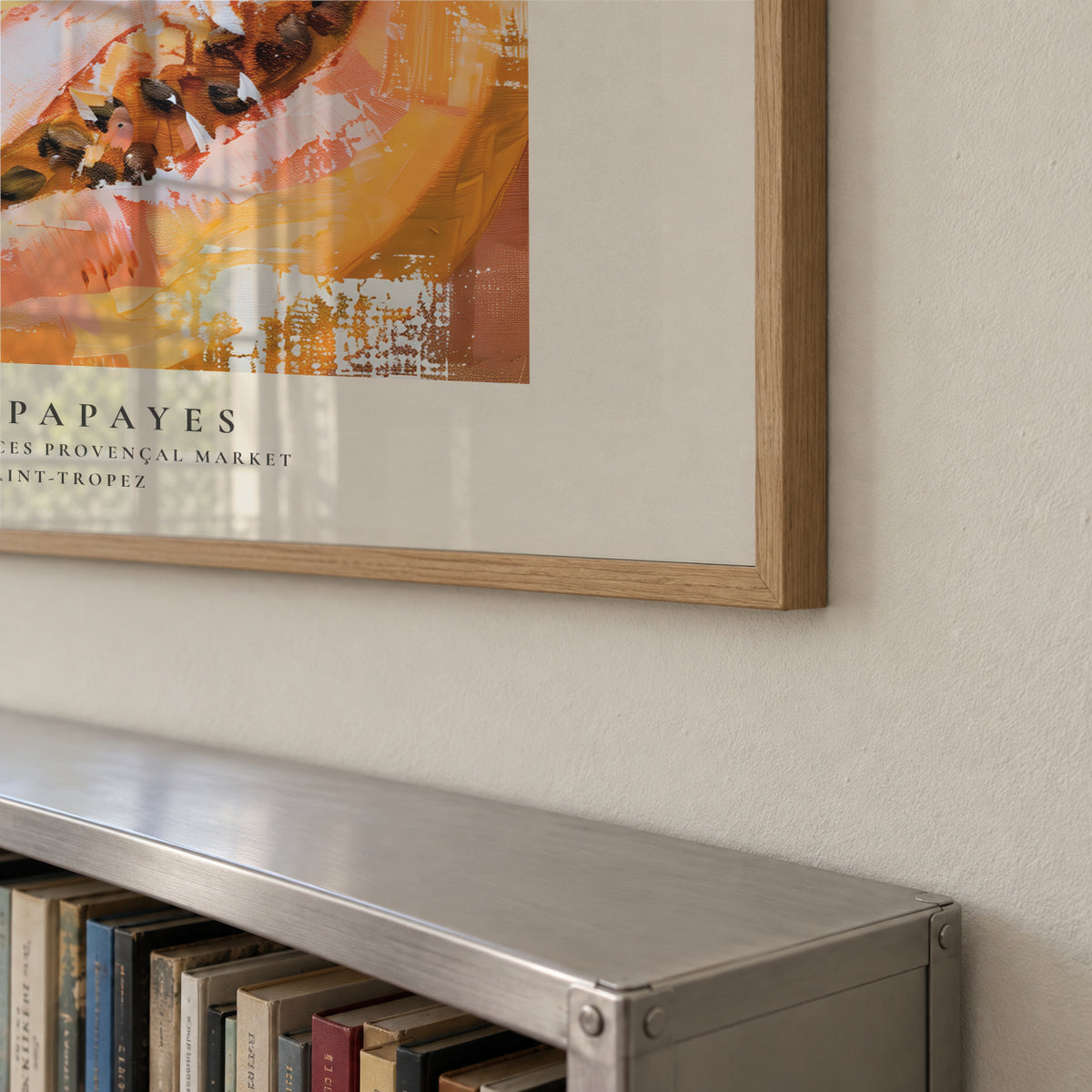 Le marche fermier - LES PAPAYES - SQUARE - Framed poster detail