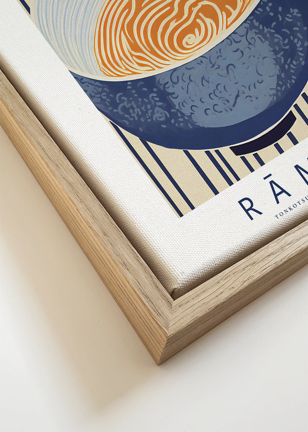 Obraz do kuchyně Ramen ilustrace modrá a oranžová