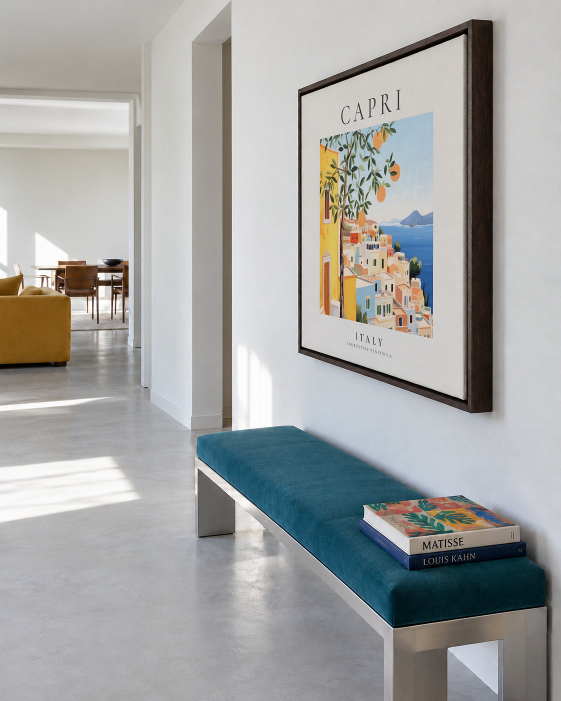 Capri, Italy - SQUARE - Framed canvas in an interior