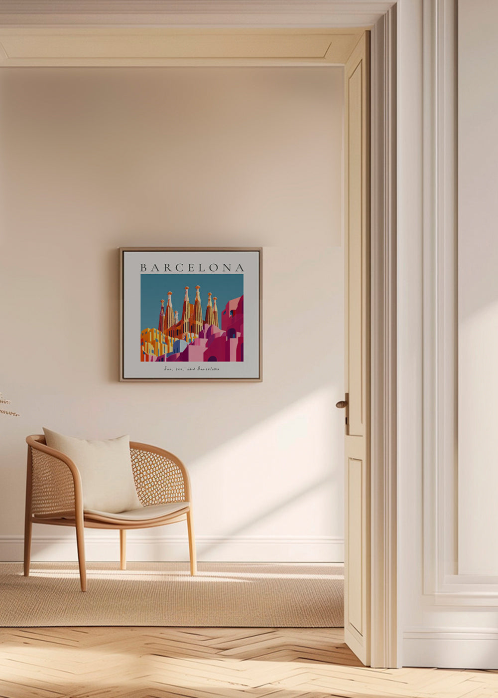 Obraz města Sagrada Familia ilustrace