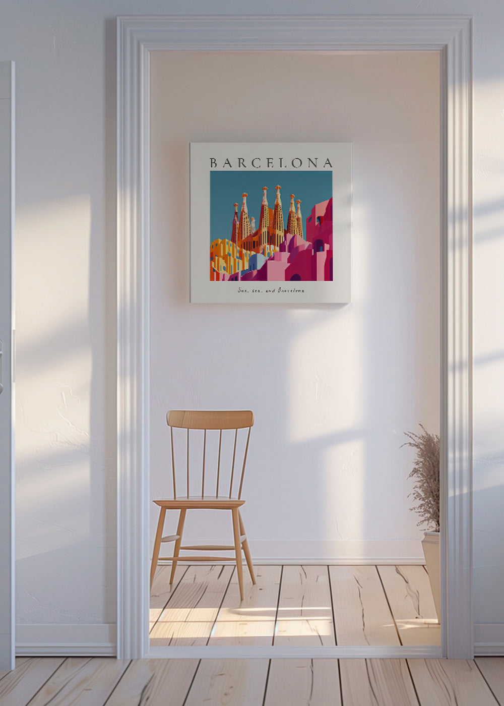 Obraz města Sagrada Familia ilustrace