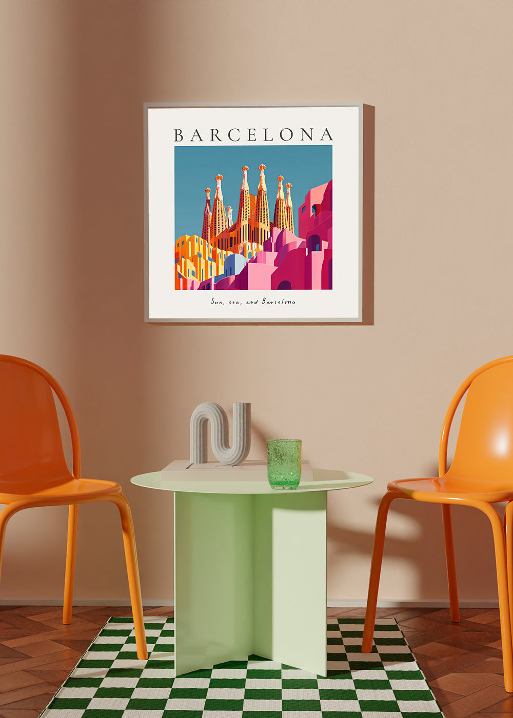 Obraz města Sagrada Familia ilustrace