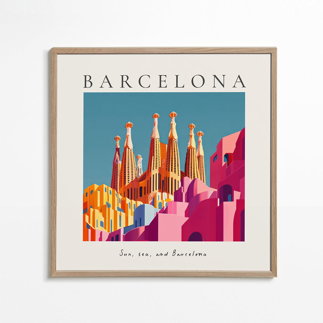 Obraz města Sagrada Familia ilustrace