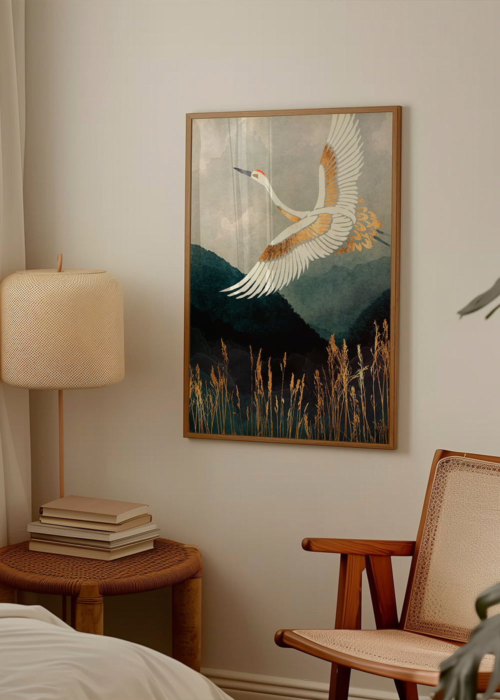 Zlatá volavka v letu