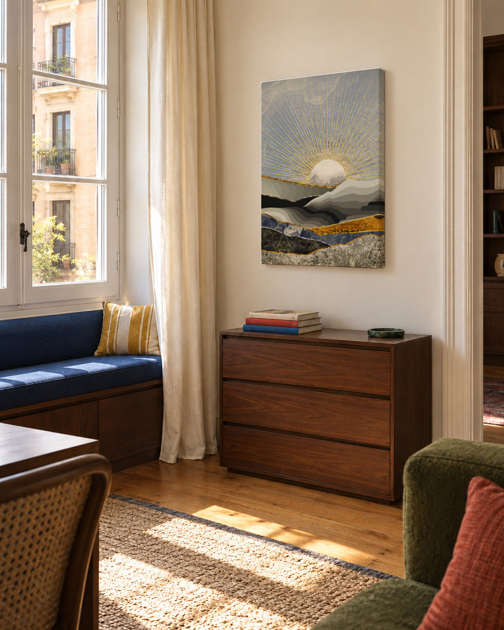 Morning Sun - Unframed canvas in an interior