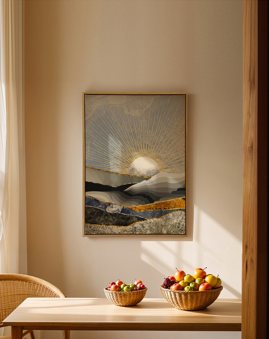 Morning Sun - Framed canvas in an interior