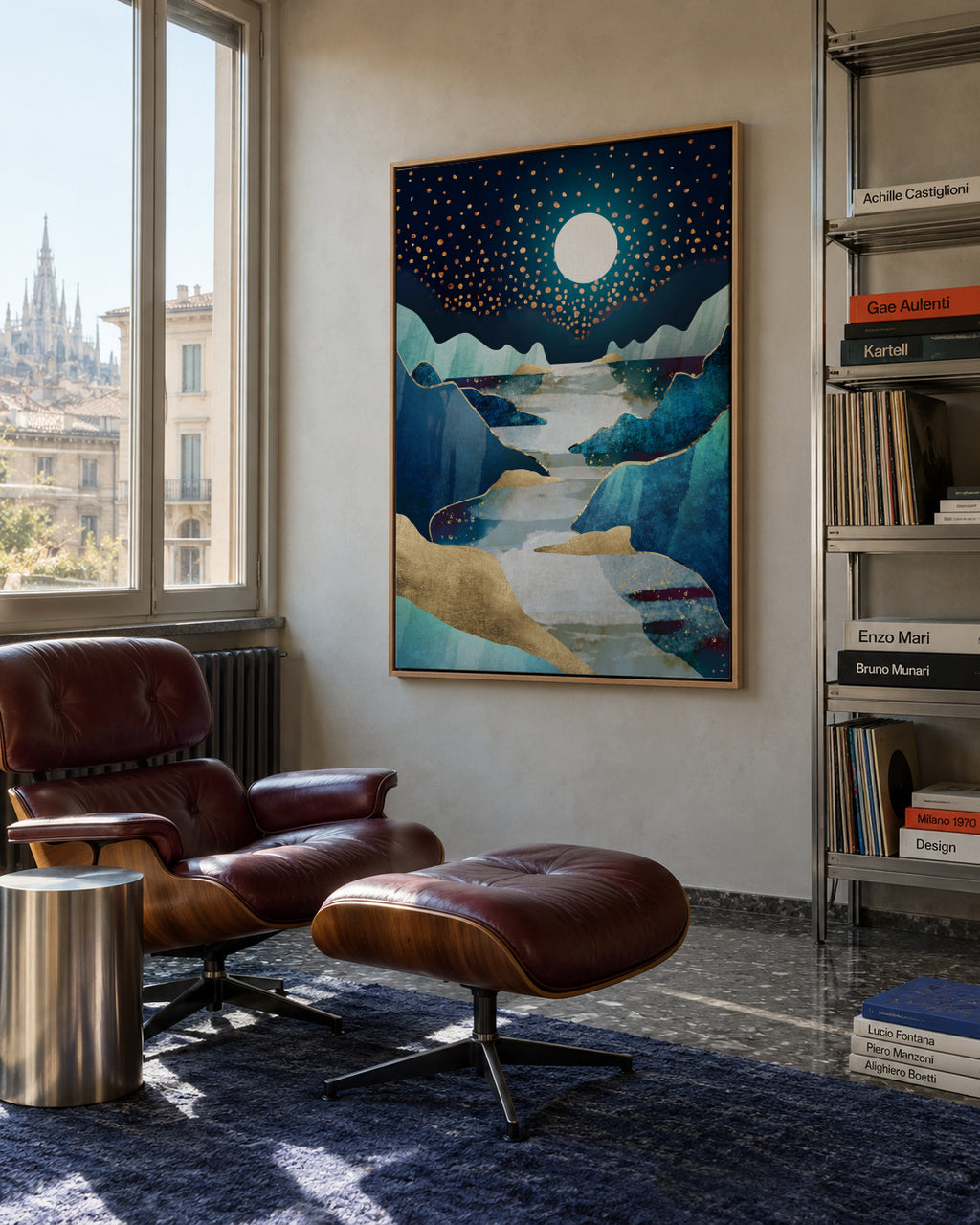 Moon Glow - Framed canvas in an interior