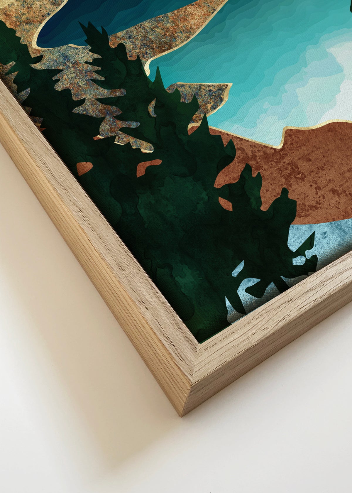 River Vista - Framed canvas detail