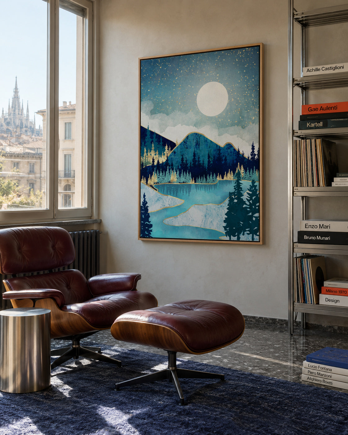 Morning Stars - Framed canvas in an interior