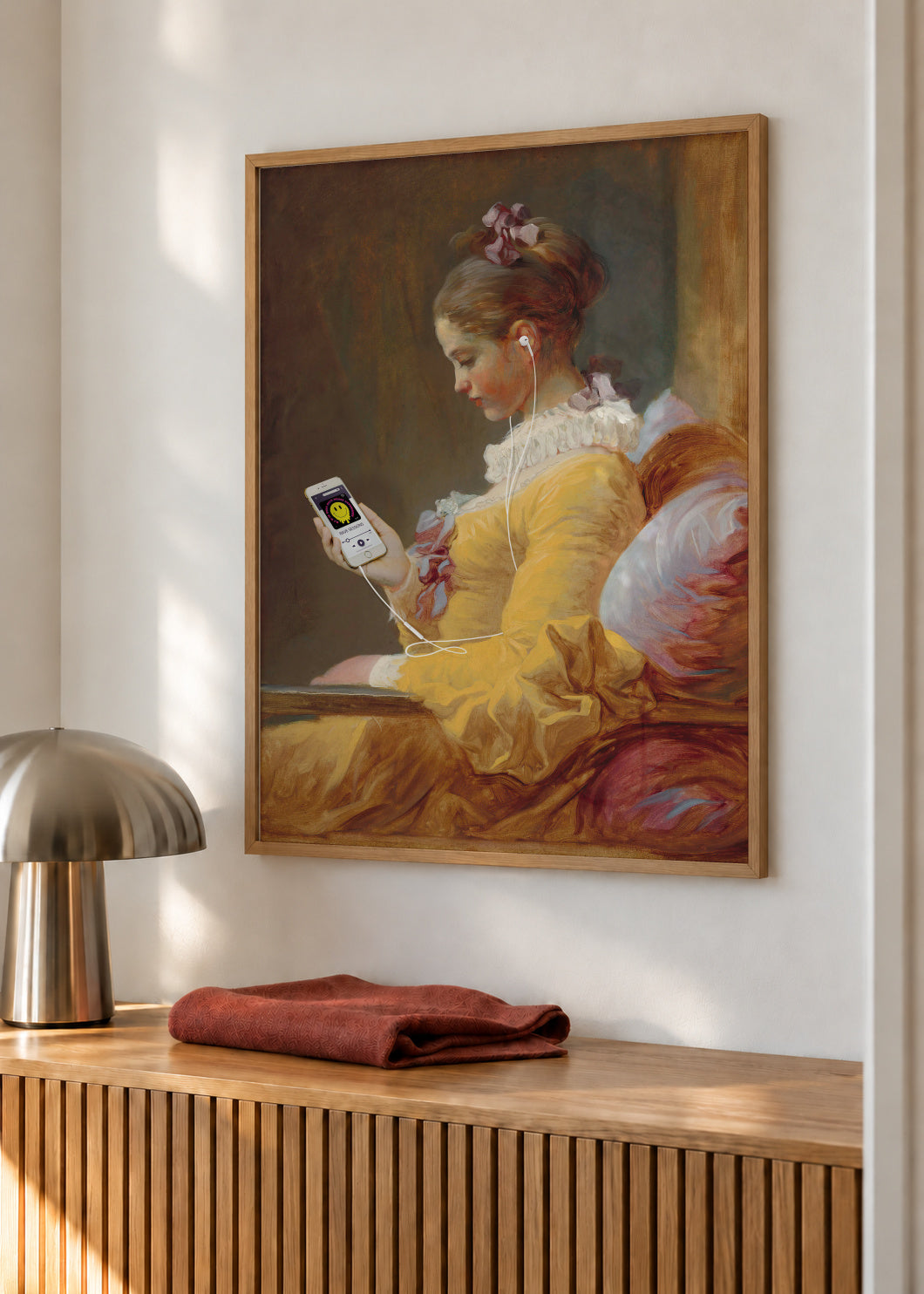 Listening a new track - Framed poster in an interior