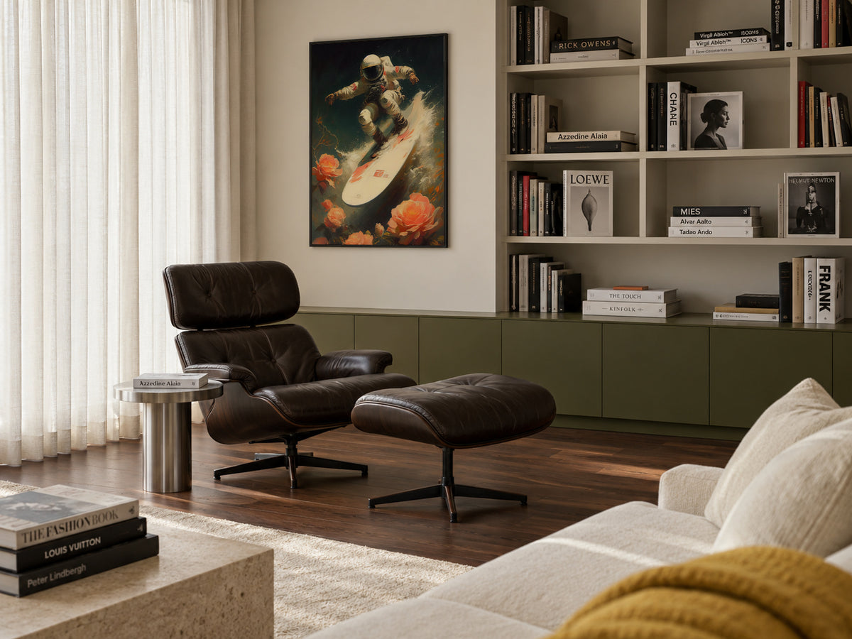 My space wave - Framed poster in an interior