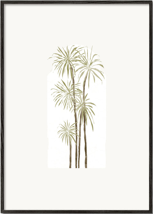 Botanický plakát se stylizovanými palmami