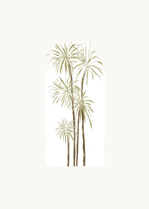 Botanický plakát se stylizovanými palmami
