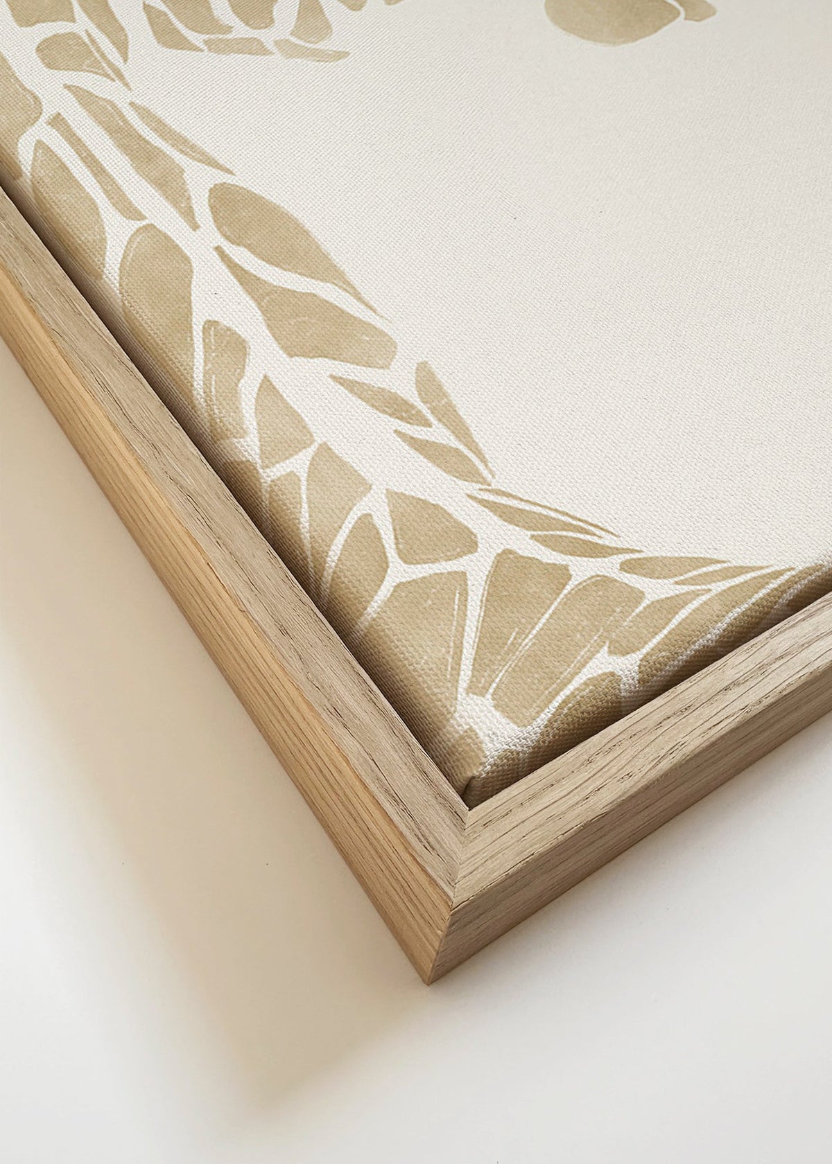 Plakát žirafa béžový profil – Canvas detail