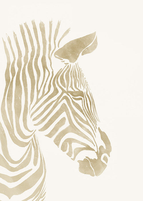 Obraz zebra béžová minimalistická