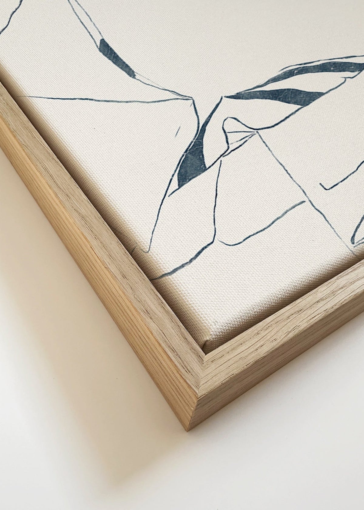 Ilustrace modrých plážových slunečníků minimalistická – Canvas detail