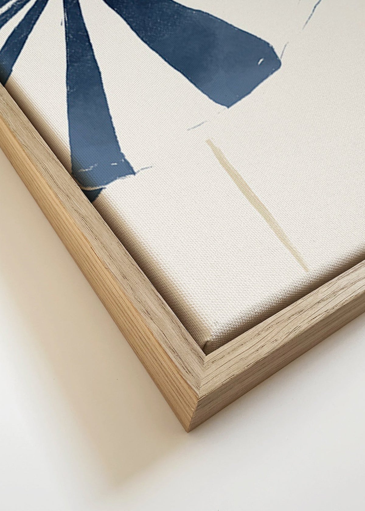 Obraz krajiny s minimalistickými plážovými slunečníky – Canvas detail