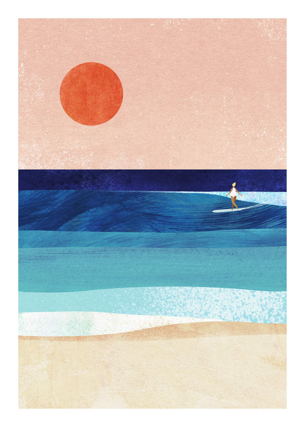 Surf Girl V - Unframed art print