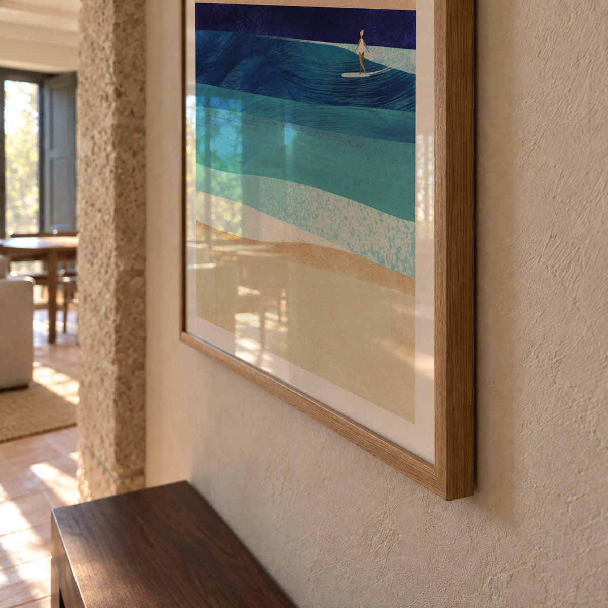 Surf Girl V - Framed poster detail
