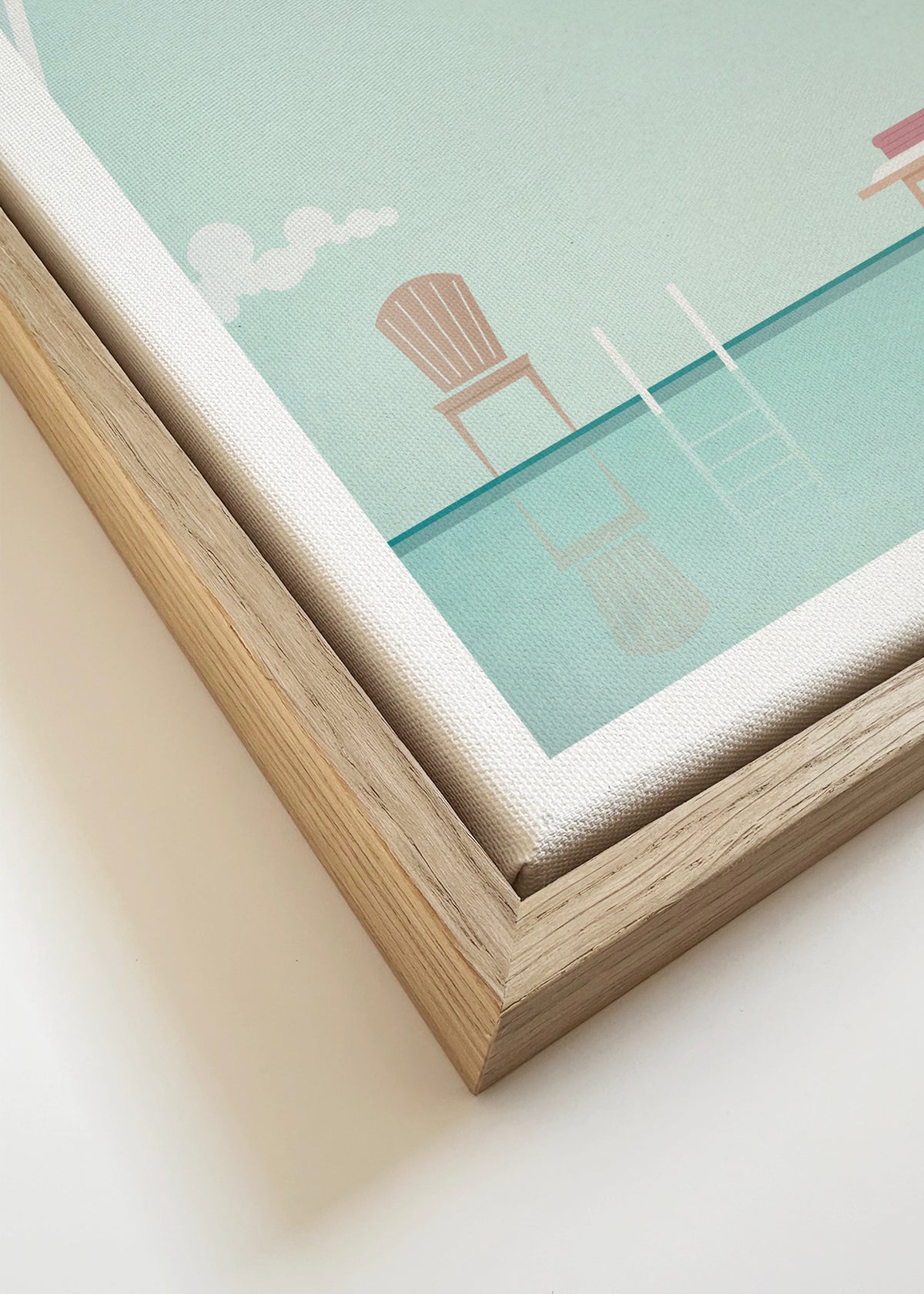 Cote d'Azur - Framed canvas detail